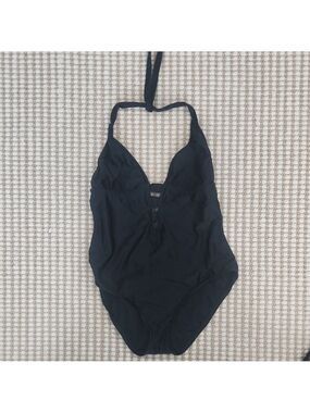 Mossimo Supply Co. Classic Black Halter One-Piece